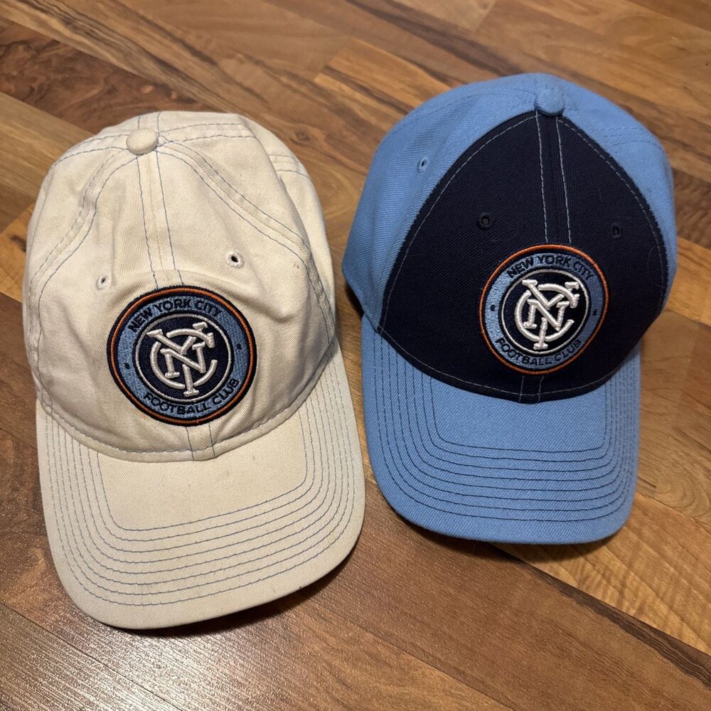 New York City Football Club Blue And White New Era Official Hats Set Of 2